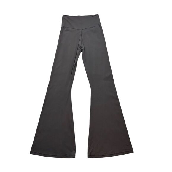 Ladies Aerie Offline Grey Wide Leg Asymmetrical Waistband Yoga Pants Size Large - Picture 2 of 9